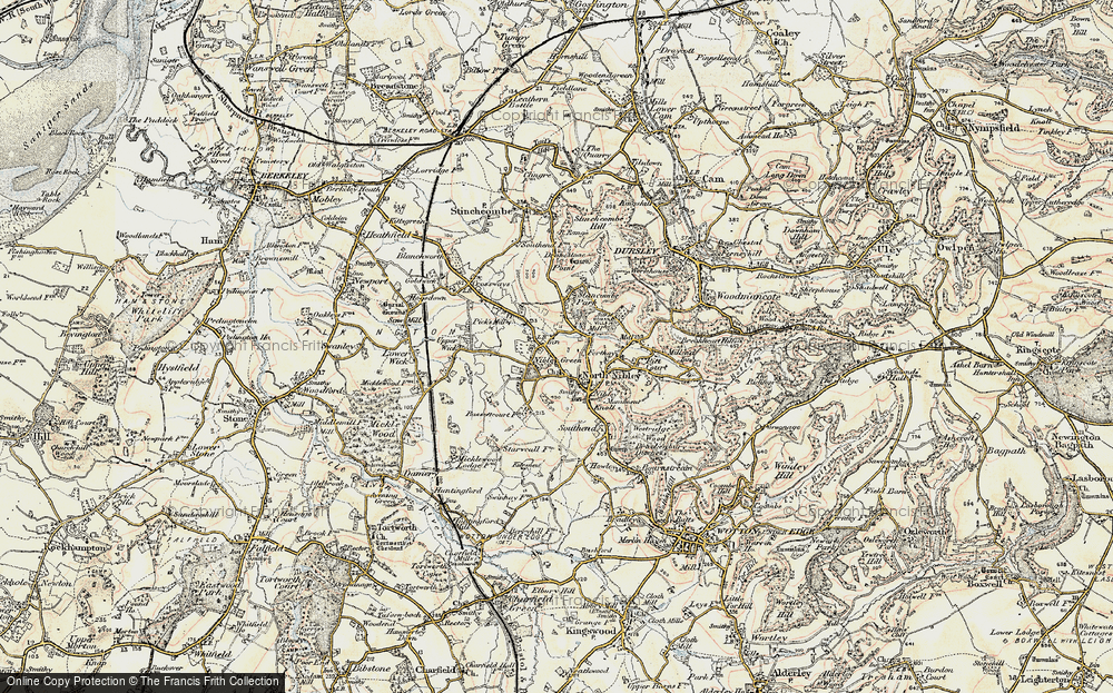 56NE Old Map Gloucestershire 1903 Dursley North Nibley 