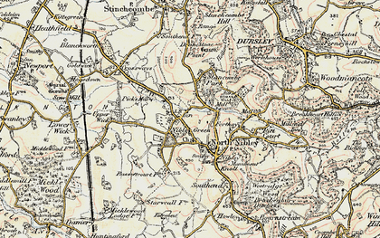 Old map of Nibley Green in 1898-1900