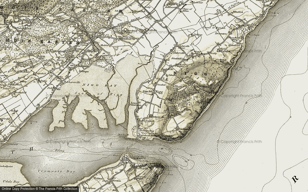 Old Map of Nigg, 1911-1912 in 1911-1912