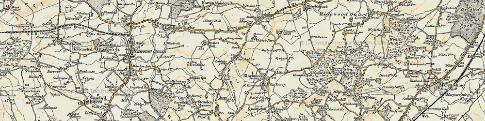 Old map of Nine Ashes in 1898
