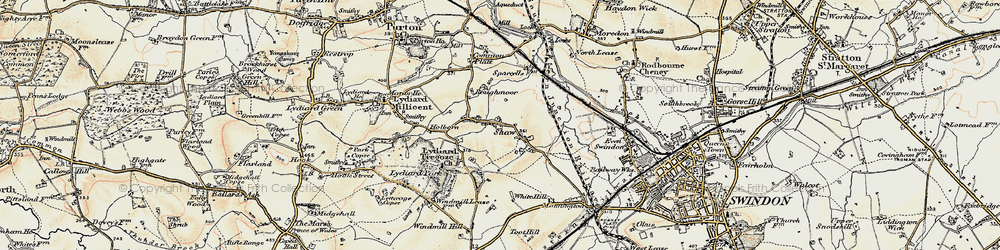 Old map of Nine Elms in 1897-1899