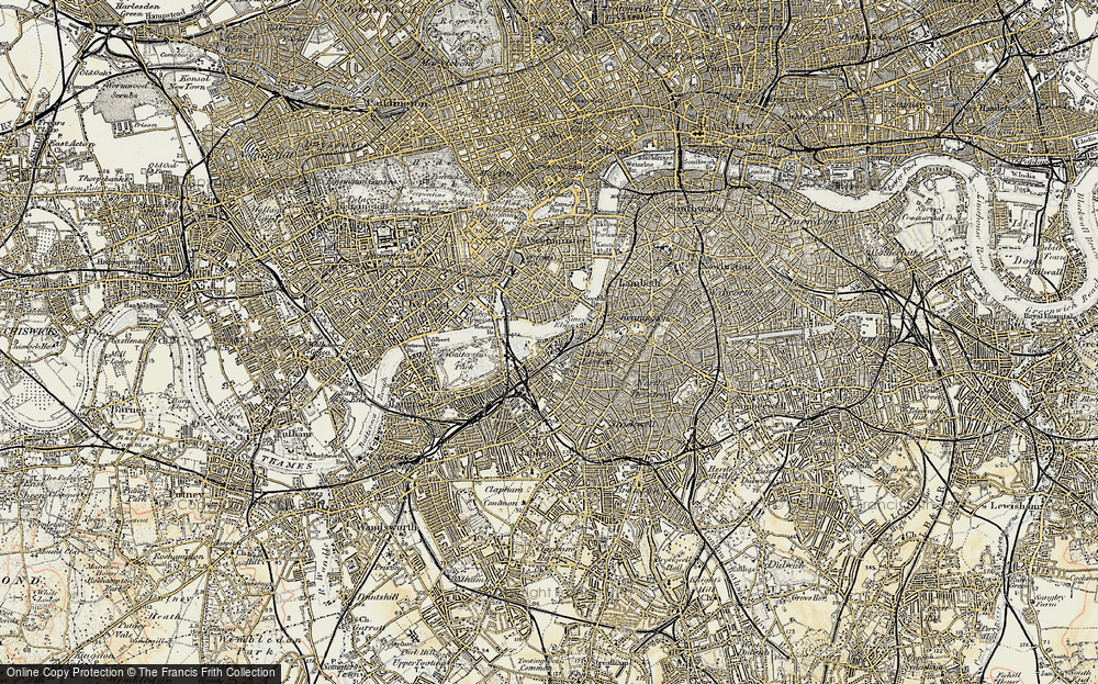 Old Map of Nine Elms, 1897-1902 in 1897-1902