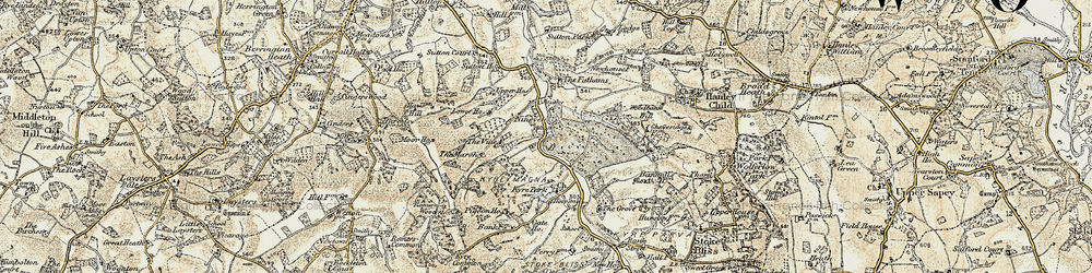 Old map of Vine, The in 1899-1902