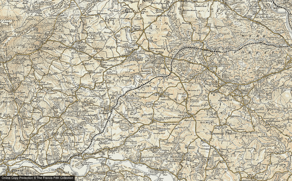 Old Map of Historic Map covering Wissett's Wood in 1901-1902
