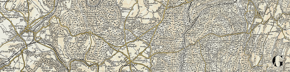 Old map of Wimberry Slade in 1899-1900