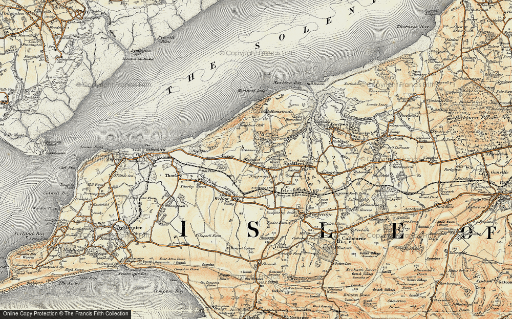 Old Map of Ningwood Common, 1899-1909 in 1899-1909