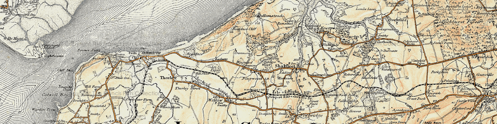 Old map of Ningwood Common in 1899-1909