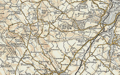 Old map of Ninnes Bridge in 1900