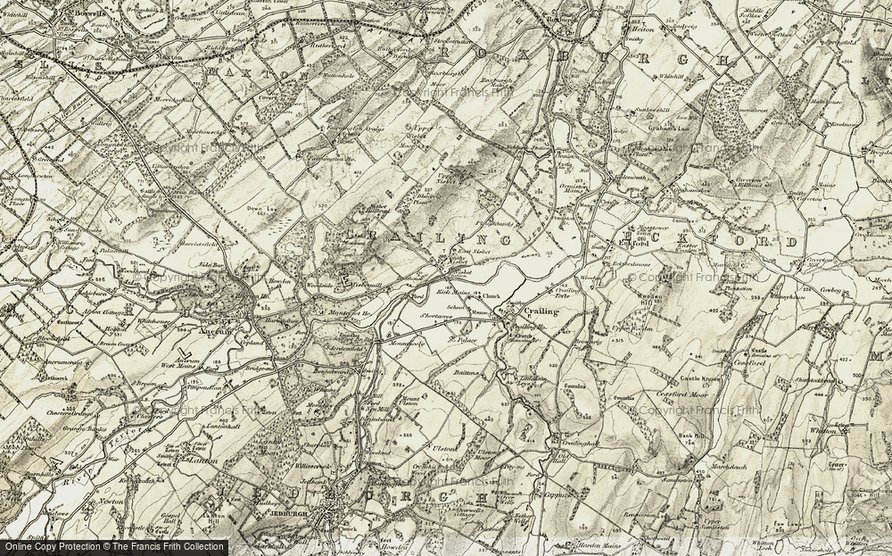 Old Map of Historic Map covering Whinney, The in 1901-1904