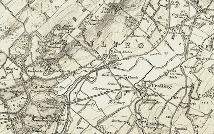 Old map of Nisbet in 1901-1904
