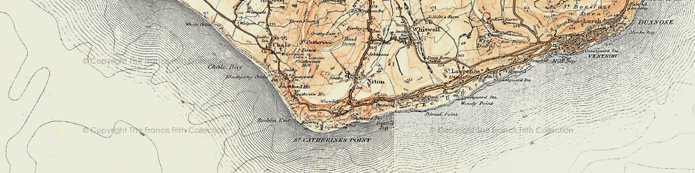 Old map of Niton in 1899