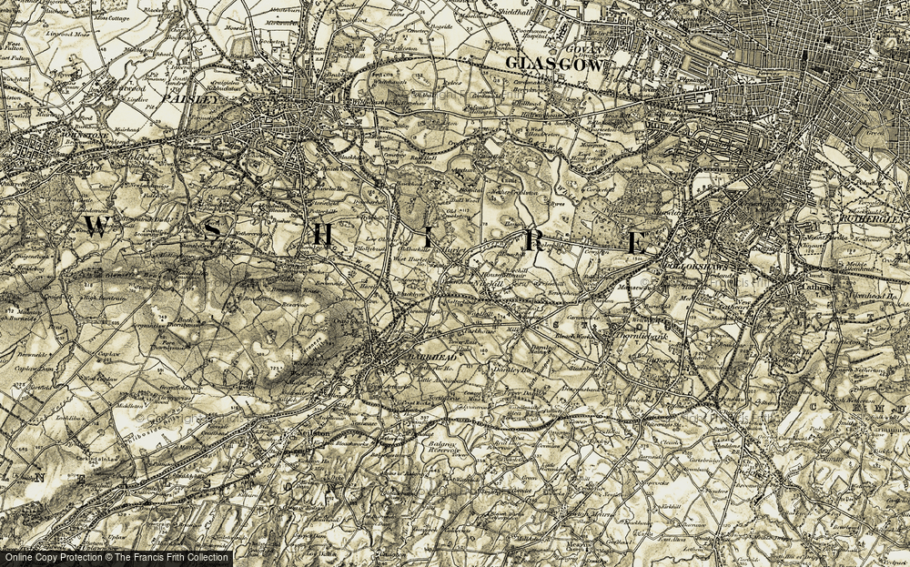 Old Map of Nitshill, 1904-1905 in 1904-1905