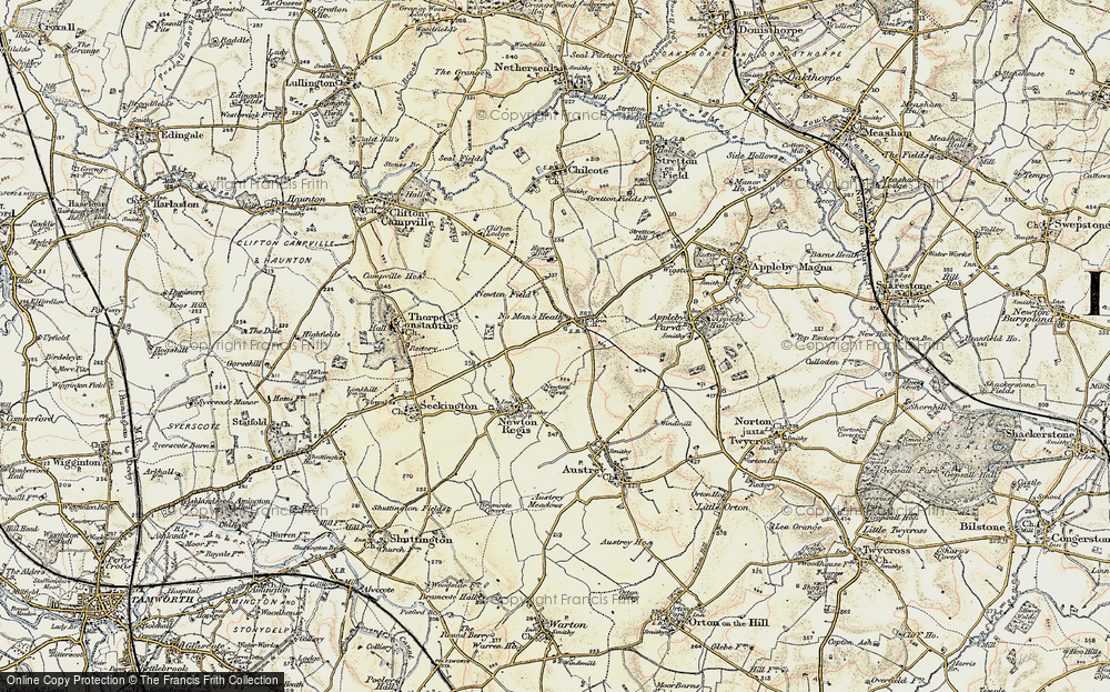 Old Map of No Man's Heath, 1902 in 1902