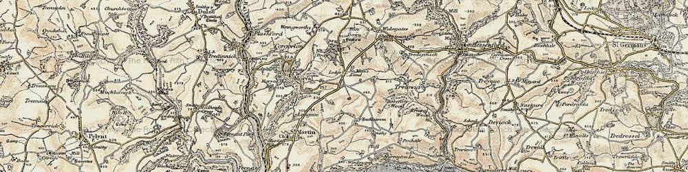 Old map of Bucklawren in 1900