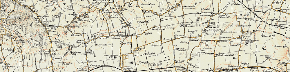 Old map of Noak Bridge in 1898