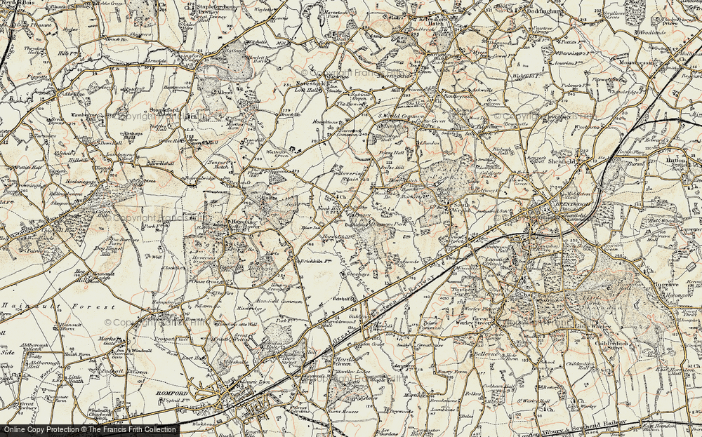 Old Map of Noak Hill, 1898 in 1898