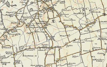 Old map of Noak Hill in 1898
