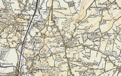 Old map of Nob's Crook in 1897-1909
