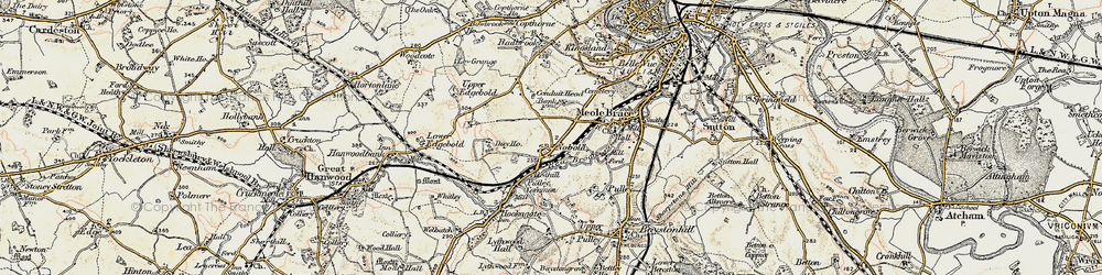 Old map of Nobold in 1902