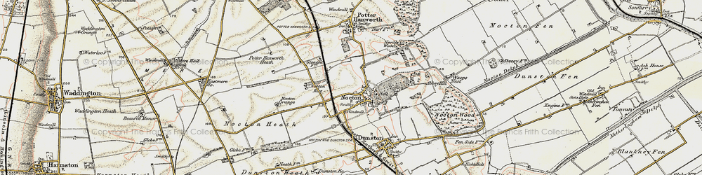 Old map of Nocton in 1902-1903