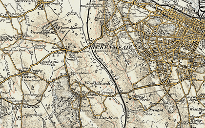 Old map of Noctorum in 1902-1903