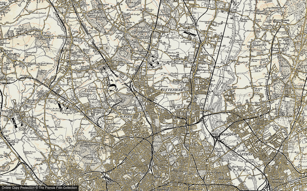 Old Map of Noel Park, 1897-1898 in 1897-1898