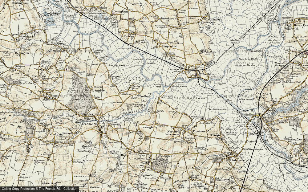 Old Map of Nogdam End, 1901-1902 in 1901-1902