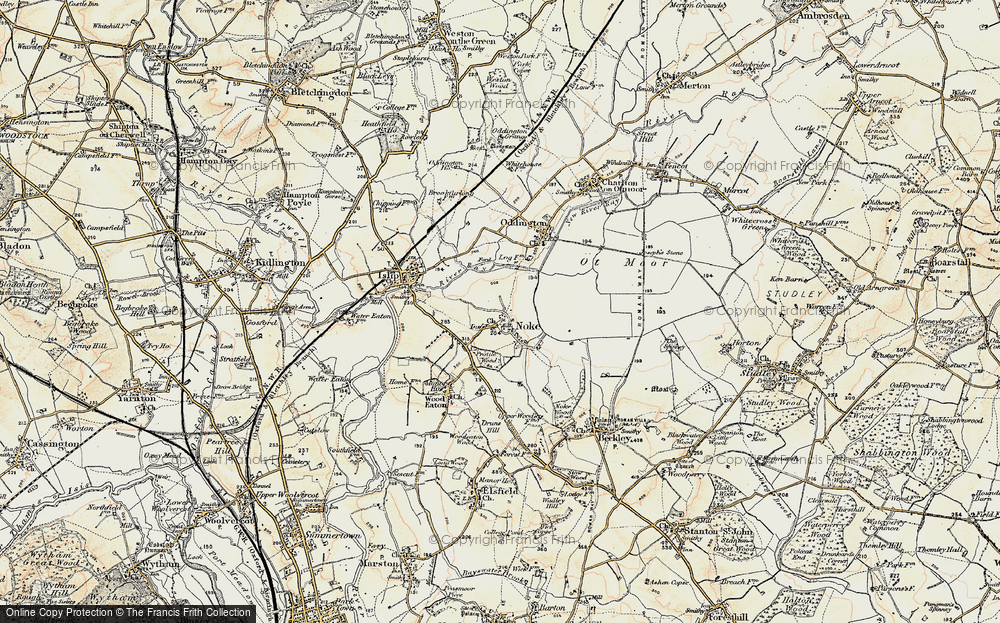 Old Map of Noke, 1898-1899 in 1898-1899