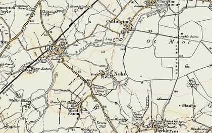 Old map of Noke in 1898-1899