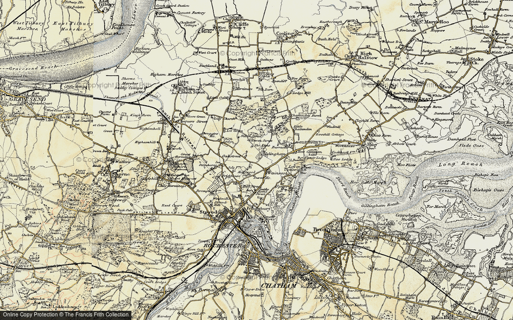 Old Map of Noke Street, 1897-1898 in 1897-1898
