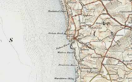 Old map of Nolton Haven in 0-1912