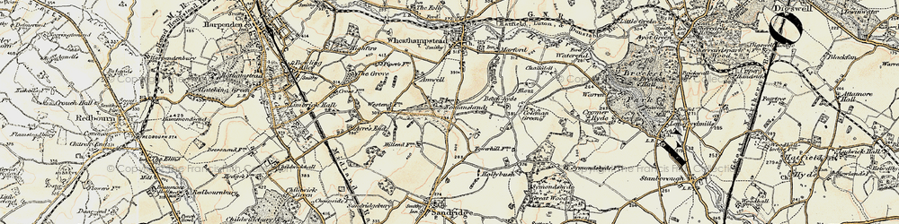 Old map of Belgic Oppidum in 1898