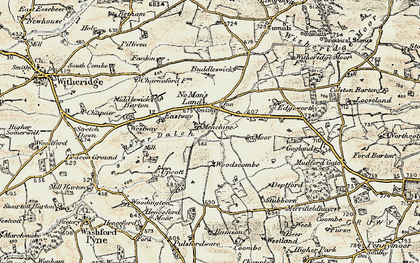 Old map of Nomansland in 1899-1900