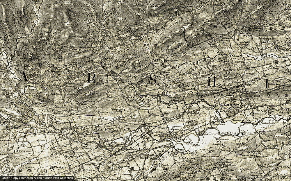 Old Map of Noranside, 1907-1908 in 1907-1908