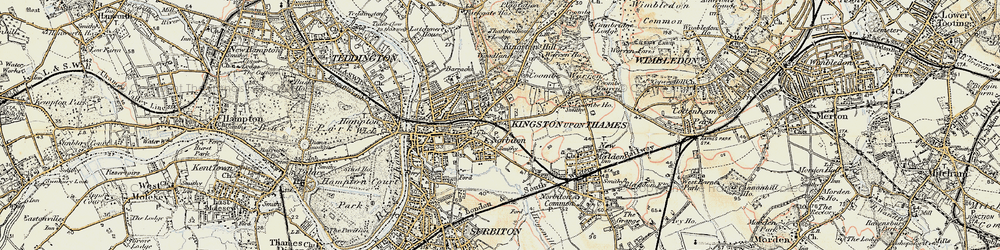 Old map of Norbiton in 1897-1909