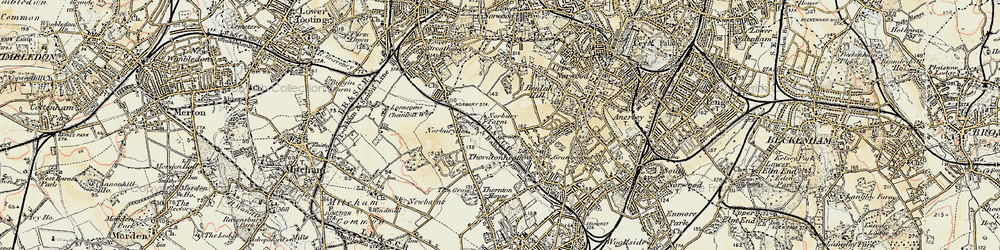 Old map of Norbury in 1897-1902
