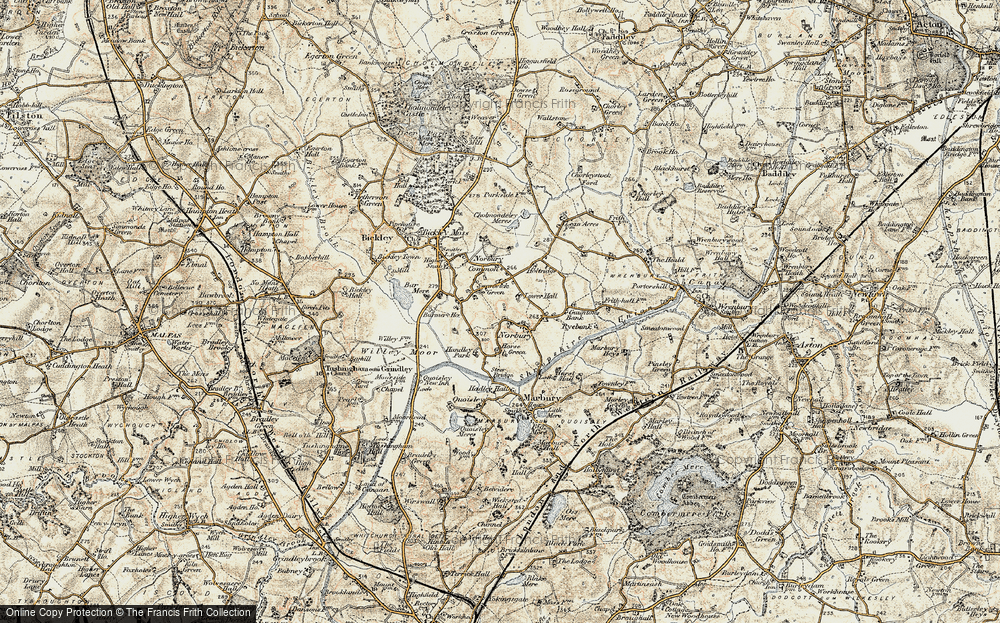 Old Map of Historic Map covering Barmere Ho in 1902