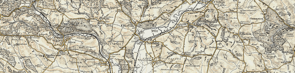 Old map of Norbury in 1902