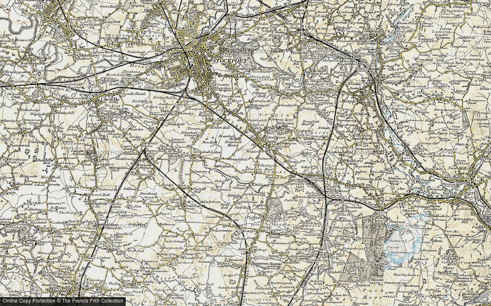 Old Map of Norbury Moor, 1903 in 1903