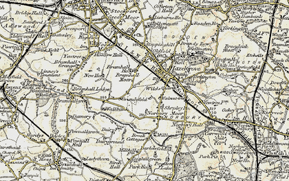 Old map of Norbury Moor in 1903