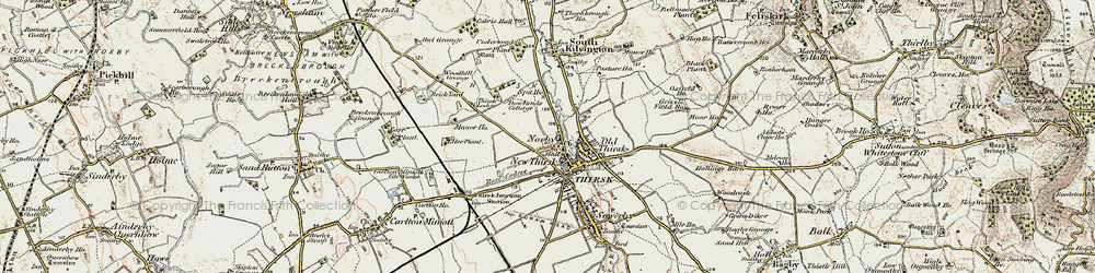 Old map of Norby in 1903-1904