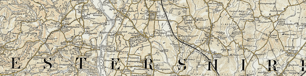 Old map of Norchard in 1901-1902