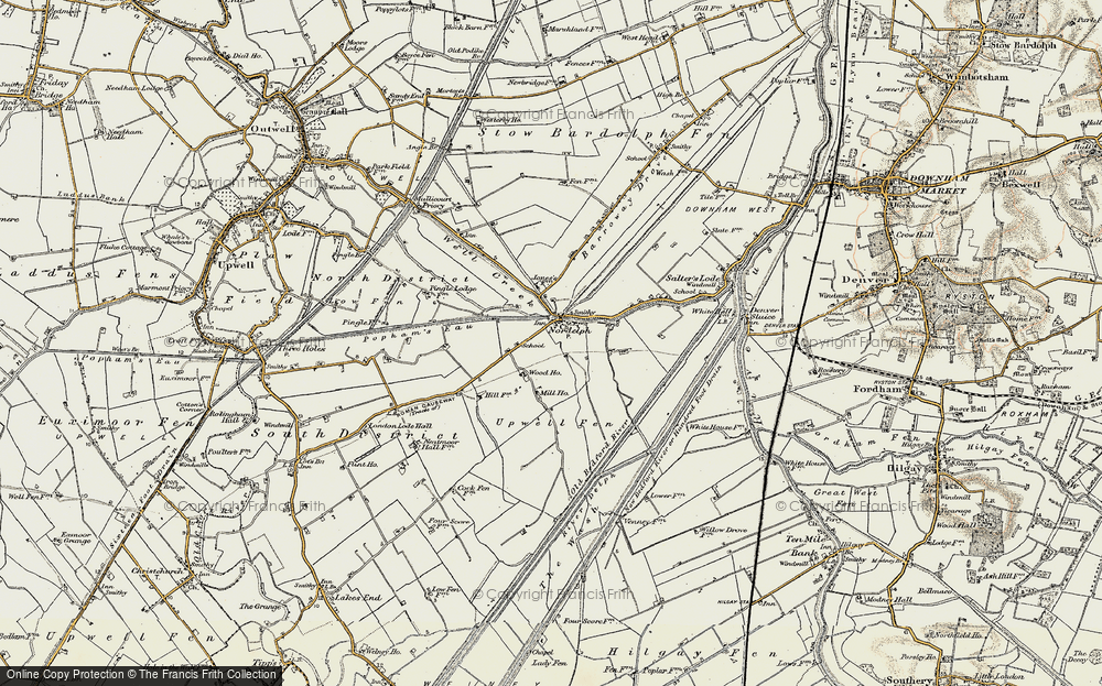 Old Map of Nordelph, 1901-1902 in 1901-1902
