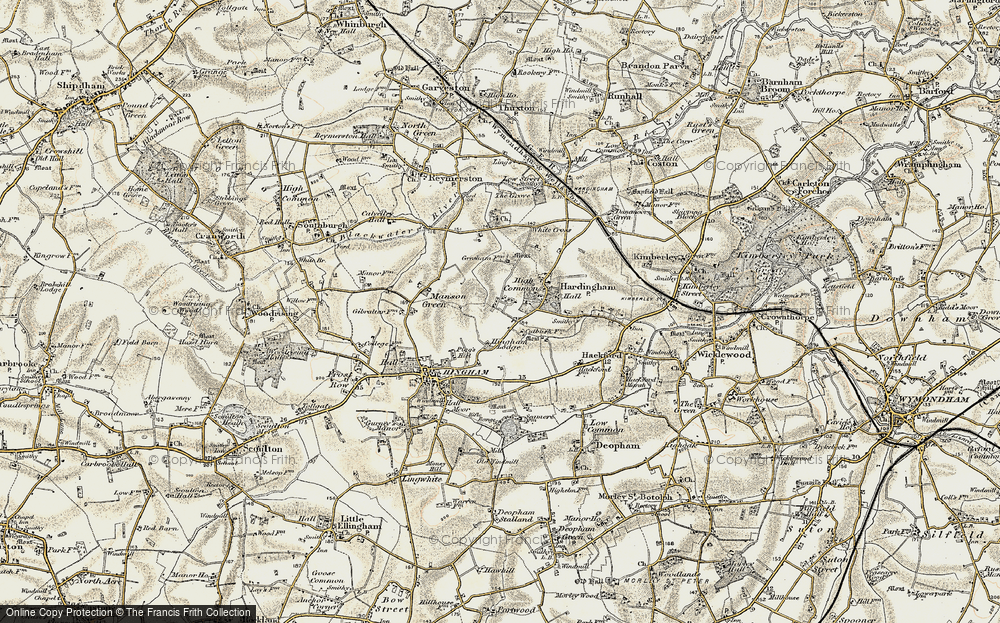 Old Map of Nordelph Corner, 1901-1902 in 1901-1902