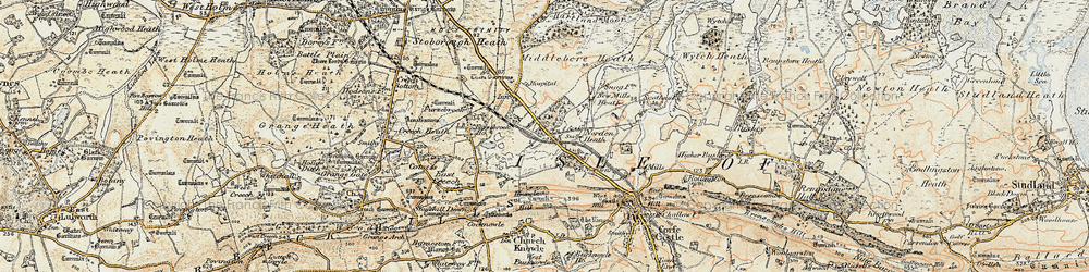 Old map of Norden in 1899-1909