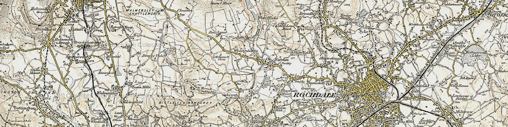 Old map of Norden in 1903