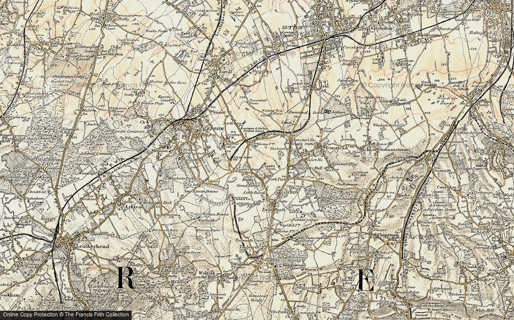 Old Map of Nork, 1897-1909 in 1897-1909