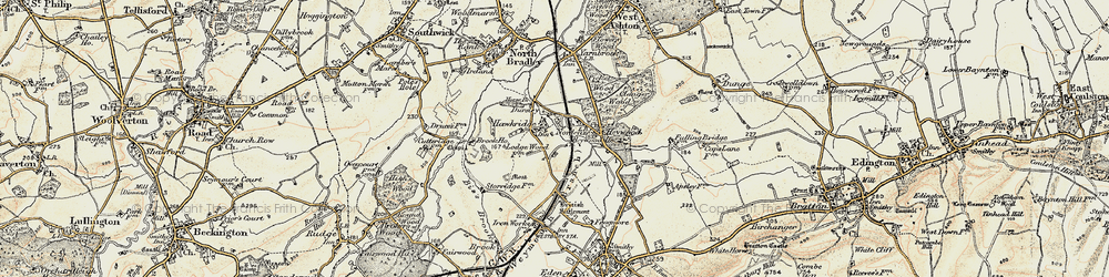 Old map of Norleaze in 1898-1899