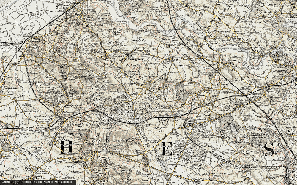 Old Map of Norley, 1902-1903 in 1902-1903