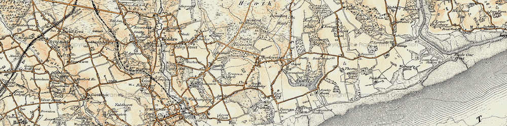 Old map of Norleywood in 1897-1909